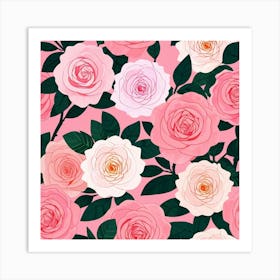 Roses Are Pink Pink Art Print 1 Art Print