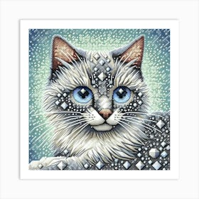 Snow Cat Art Print