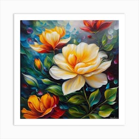 Yellow Roses 4 Art Print