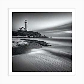 Lighthouse At Dusk 5 Art Print