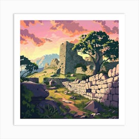 A Great Zimbabwe Ruins In Zimbabwe Art Print