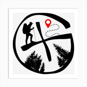 Geocaching Geocache Hiking Outdoors Art Print