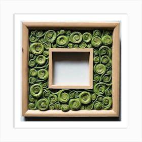 Frame Created From Fiddleheads On Edges And Nothing In Middle (3) Art Print