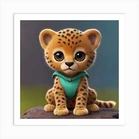 Cheetah Cub Art Print