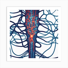 Illustration Of The Nervous System Art Print