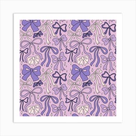 Purple Bow Print Art Print