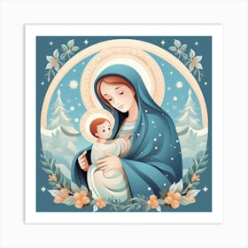 Jesus And Mary 11 Art Print