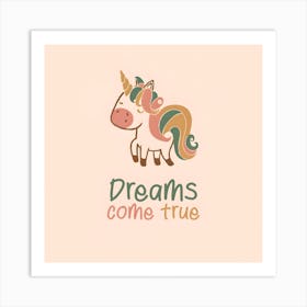 Dream Come True Unicorn Art Print