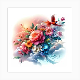 Flowers In The Sky 1 Art Print