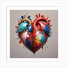 Abstract Heart Art Print