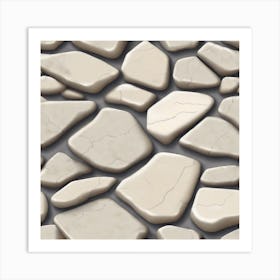 White Stone Wall 2 Art Print