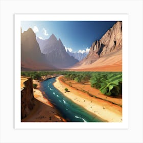 River In The Desert Art Print