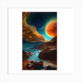 Planets In Space Art Print