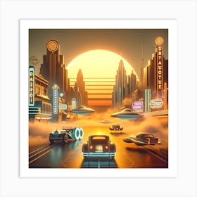 Dawn of the Retro Future Art Print