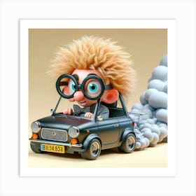 Cartoon Car Art Print