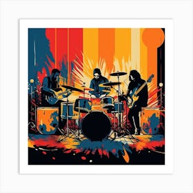 Band On Stage 2 Art Print