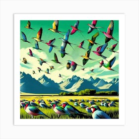 Birds In Flight Art Print