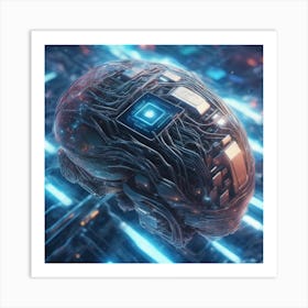 Futuristic Brain 21 Art Print