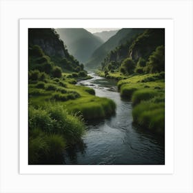 River In The Mountains 6 Art Print