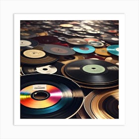 Vinyl Records Art Print