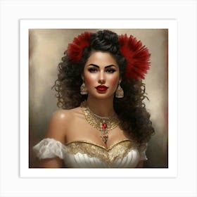 Mexican Beauty Portrait 22 Art Print