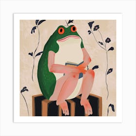 The Bookish Frog Art Print