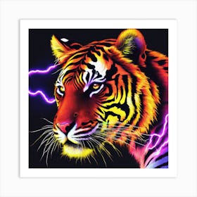 Lightning Tiger Art Print