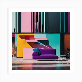 Colorful Living Room Art Print