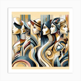 Abstract Of Women Art Print