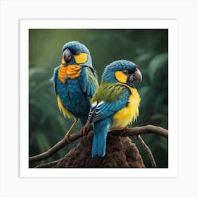 beautiful birds on the tree 1 Art Print