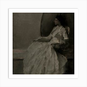 Lady In White Art Print