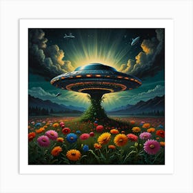 Leonardo Lightning Ufo Unidentified Floral Object Art 3 Art Print