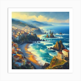 City By The Sea Art Print