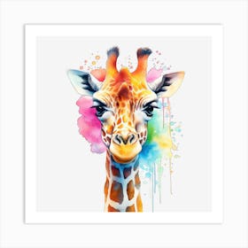 Colorful Giraffe 1 Art Print