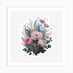 Bouquet Of Flowers 12 Art Print