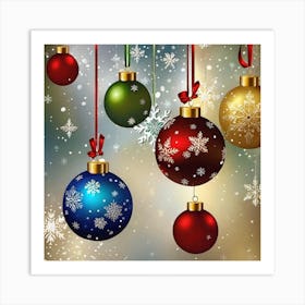 Christmas Ornaments 111 Art Print