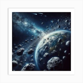 Earth In Space Art Print