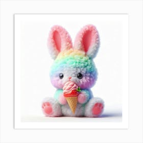 Rainbow Bunny 6 Art Print