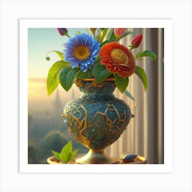 Vase Unique And Rare Decorative Antique Art Print