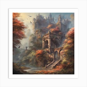 Castle In The Woods 2 Art Print