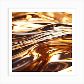 Gold Liquid Art Print