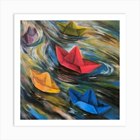 Paper Boats Art Print