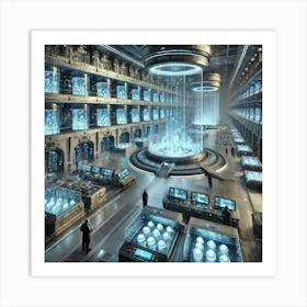 A Futuristic Science Fiction Depiction Of The Silv Art Print