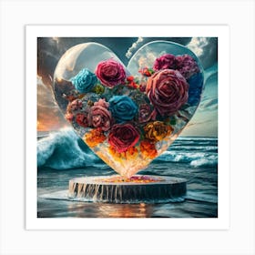 Heart Of Roses 2 Art Print