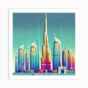 Burj Khalifa 4 Art Print