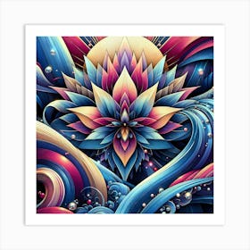 Psychedelic Flower 3 Art Print