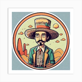 Mexico Sticker 2d Cute Fantasy Dreamy Vector Illustration 2d Flat Centered By Tim Burton Pr (29) Art Print