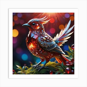 Bird With Jewels Poster