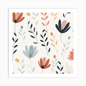 Floral Wallpaper 1 Art Print