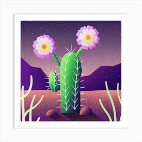 Cactus In The Desert Art Print